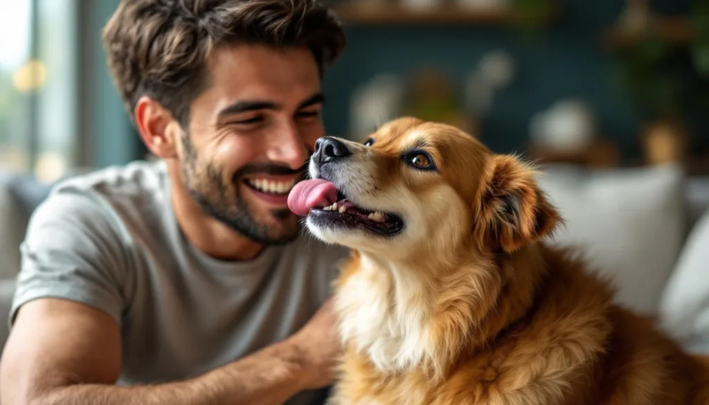 descubre por qué tu perro te lame la cara y aprende consejos efectivos para evitar este comportamiento de manera amable y respetuosa.