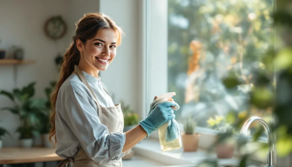 descubre el truco de una limpiadora para limpiar cristales fácilmente y sin productos químicos, usando solo un objeto común de cocina en minutos.